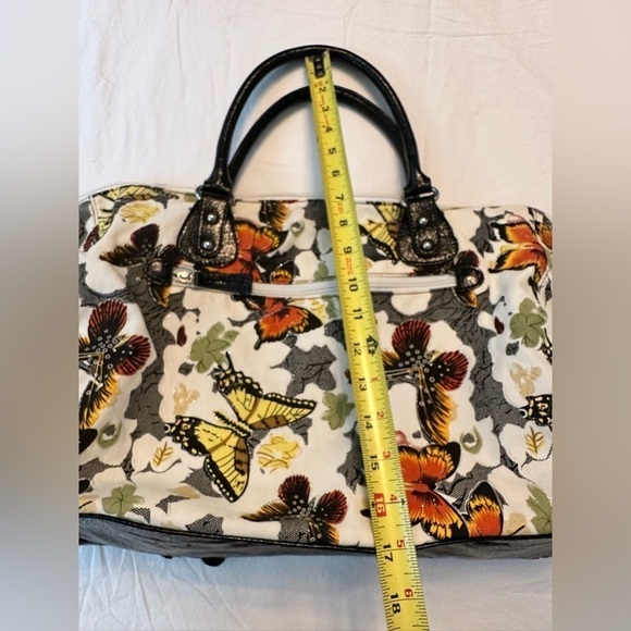 Beautiful Butterfly Overnight Travel Carpet Bag Unique Tapestry Feel - Picture 10 of 11